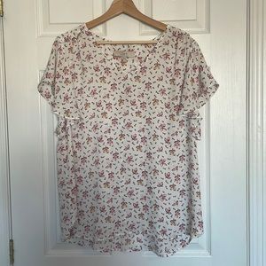 LOFT flutter sleeve blouse